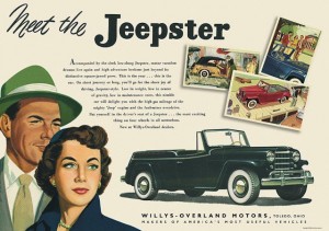 Poster ad for the original Jeepster