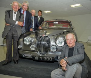 Ian Callum (front) with Jaguar admirers