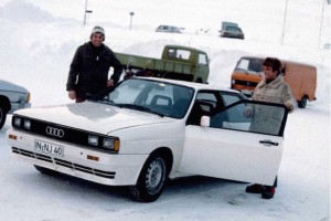 Quattro prototype testing in the snow in 1978