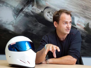 Ben Collins and The Stig's famous white racing helmet