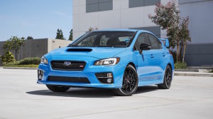 Hyper blue colour of the  limited-edition WRX STi