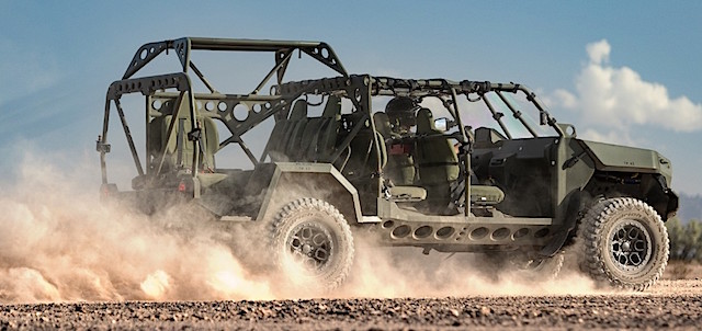 U.S. Army has awarded GM Defense LLC, $ M production contract to build, field, and sustain the Army’s new Infantry Squad Vehicle (ISV).  GM Defense’s solution to the Army’s next-generation transportation needs is based off the award-winning 2020 Chevrolet Colorado ZR2 midsize truck architecture and leverages 70 percent commercial-off-the-shelf parts.